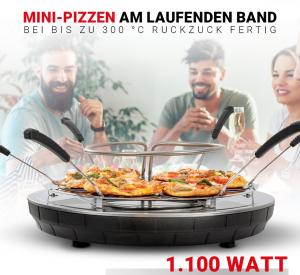 Four à mini pizzas 1100 W, pour 6 personnes