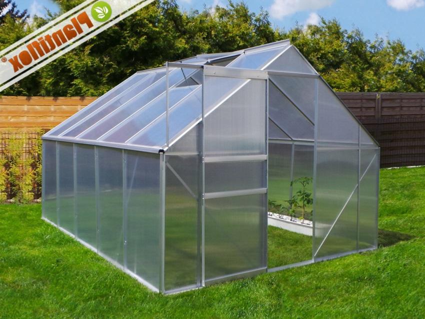 Sanus L Serre de jardin polycarbonate aluminium 220x360-430-500x205h