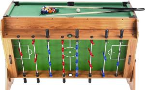 TABLE de jeux 3 en 1, pivotante, Hockey, Baby-foot et Billard 