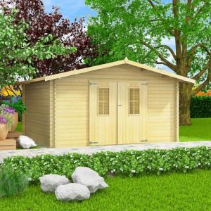 ABRI de jardin en bois massif 28 mm, surface 16 m²