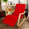 Rocking Chair moderne, avec repose-pieds, rouge