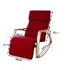 Rocking Chair moderne, avec repose-pieds, rouge