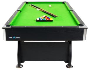 BILLARD PRO 9 Ft, 275 cm, Bois NOIR, tapis vert