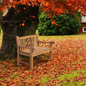 BANC de jardin 120 cm, haute qualité, teck massif