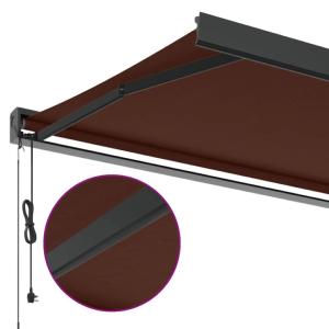 STORE BANNE coffre intégral 4.5 x 3 M motorisé, anthracite, marron