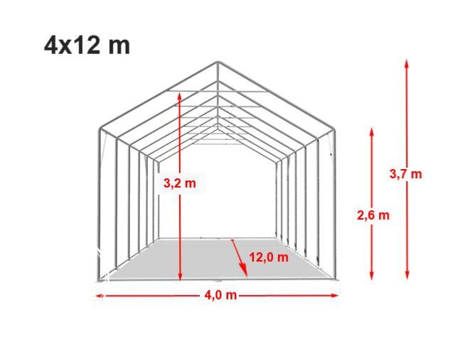 Chapiteau en PVC 6 x 12 m pour usage professionnel (ignifugée)