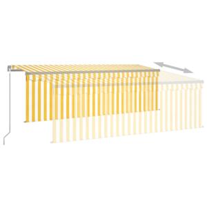 STORE BANNE 400 x 300 cm avec auvent, jaune/blanc, manuel