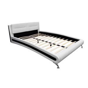 Lit en cuir 180 x 200 avec matelas, blanc