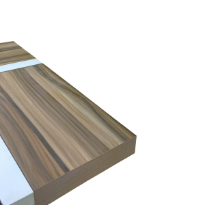 TABLE basse design, modèle OREGON, brun, support blanc