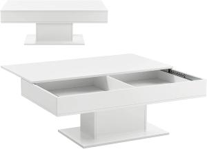 TABLE basse coulissante, 110 x 60 cm, blanche