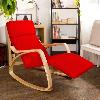 Rocking Chair moderne, avec repose-pieds, rouge