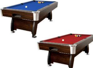 BILLARD PROFESSIONNEL 8Ft, 245 cm, tapis bleu ou rouge