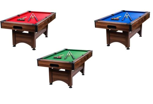 BILLARD type PRO 6 Ft, marron, 3 coloris de tapis