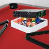 BILLARD PROFESSIONNEL marron 8Ft, tapis rouge