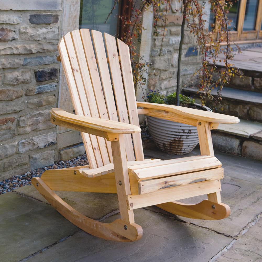 Fauteuil à bascule, rocking Chair en bois exotique