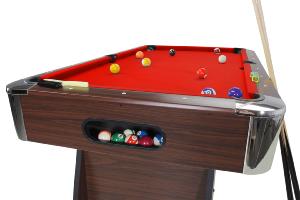 BILLARD type PRO 6 Ft, Noir, 3 coloris de tapis