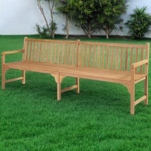 Banc de jardin 230 cm, teck massif