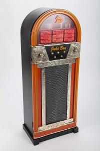 Meuble rangeement vintage, style juke box, rétro.