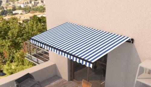 STORE BANNE 4.5 x 3 m, manuel, éclairage LED, toile 5 coloris