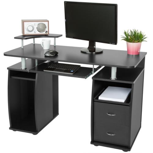 Bureau Table Travail Informatique Moderne Noir
