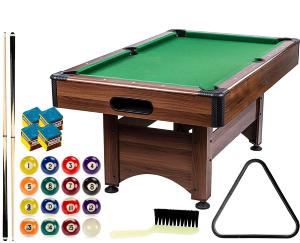 BILLARD type PRO 6 Ft, marron, 3 coloris de tapis