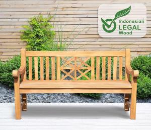 BANC de jardin 150 cm, haute qualité, teck massif