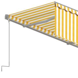 STORE BANNE 400 x 300 cm avec auvent, jaune/blanc, manuel