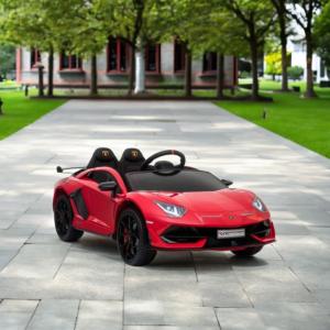 VOITURE électrique enfant, Lamborghini Aventador, 2 places, rouge