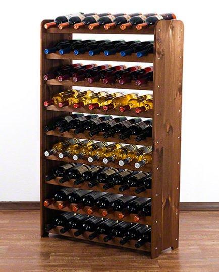 Costway casier à bouteilles pour 36 bouteilles, range bouteille vin avec 6  étagères, porte bouteille en pin massif, grand espace superposable, 63 x 28  x 85cm - Conforama